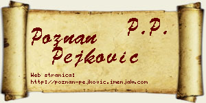 Poznan Pejković vizit kartica